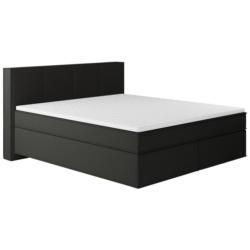 Boxspringbett mit Topper Delia 160x200 cm Graphitfarben