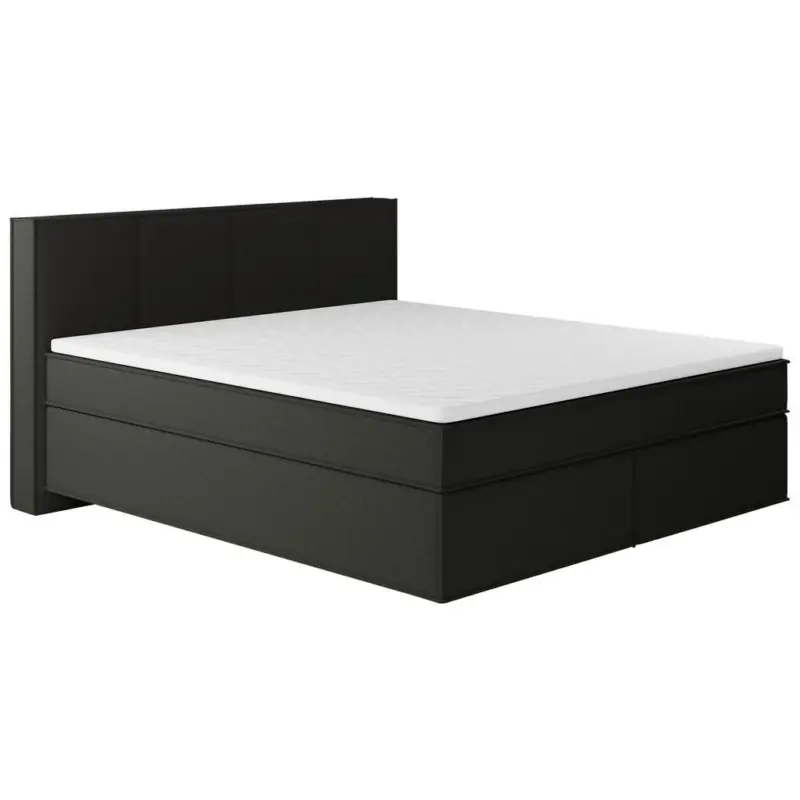 Boxspringbett Mit Topper Delia 160x200 Cm Graphitfarben