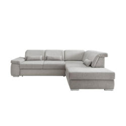 Ecksofa inkl. Bettkasten Milian Silber,s: 297x250 cm