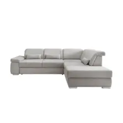 Ecksofa Milian Silber,s: 297x250 Cm