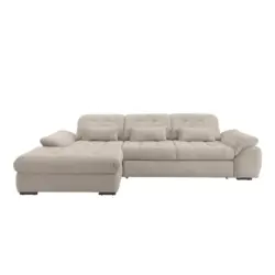 Ecksofa mit Bettkasten Rigatti Beige S: 184x314 cm