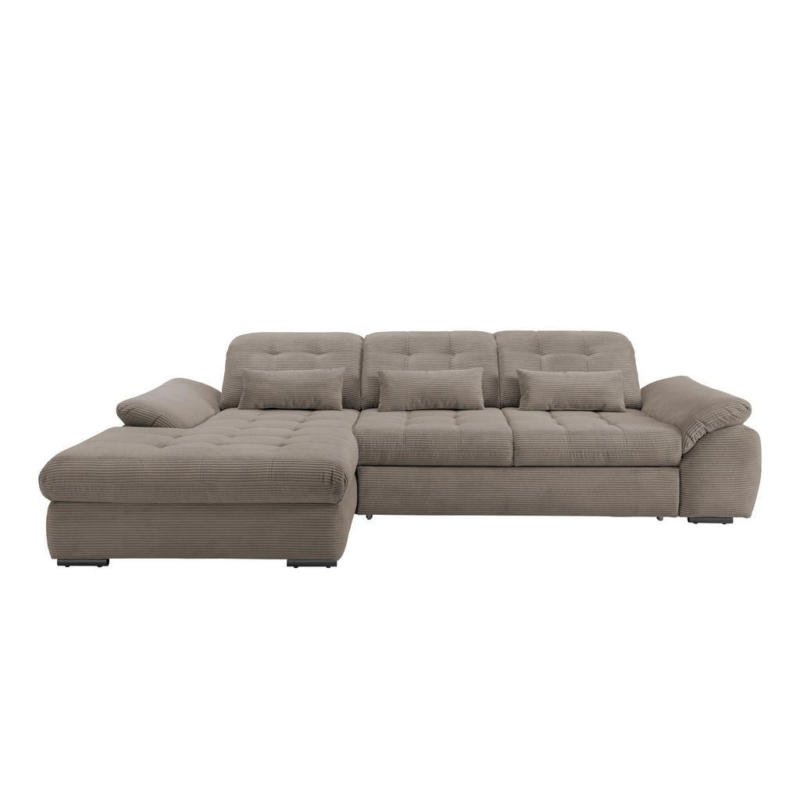 Ecksofa Mit Bettkasten Rigatti Graubraun S: 184x314cm