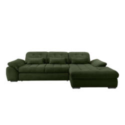 Ecksofa mit Bettkasten Rigatti Dunkelgrün 314x184cm