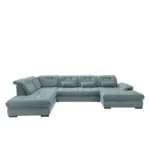 Möbelix Wohnlandschaft Mit Bettkasten Rigatti Hellblau B: 387 Cm