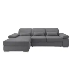 Ecksofa Milian Graubraun,s: 188x295 Cm