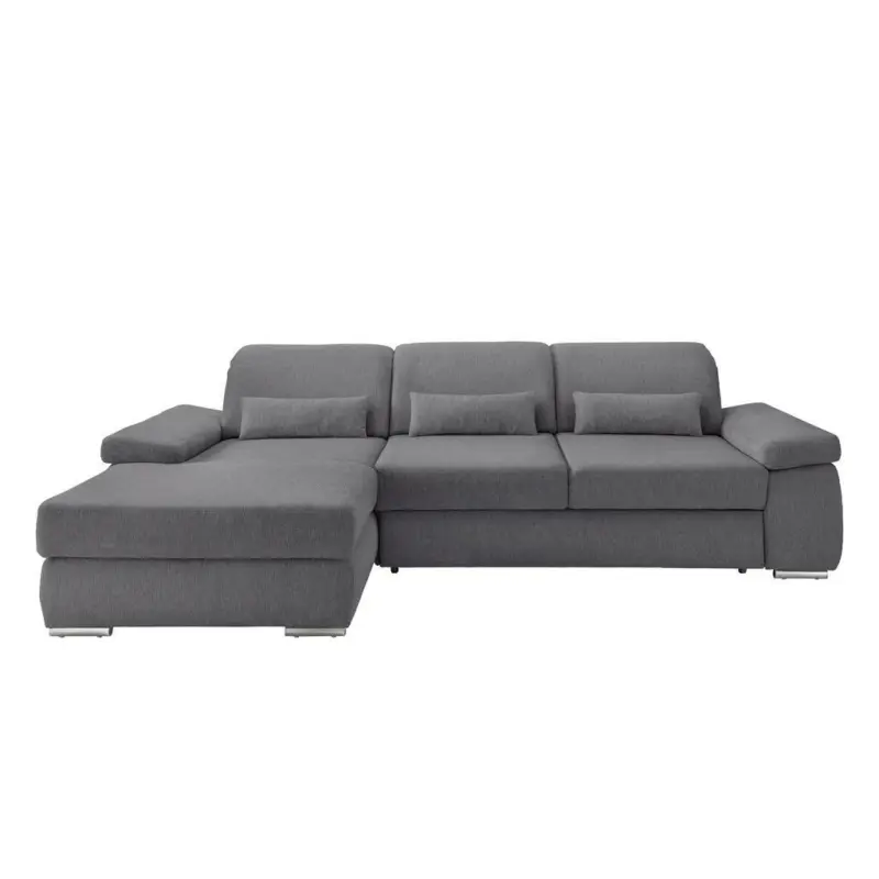 Ecksofa Milian Graubraun,s: 188x295 Cm