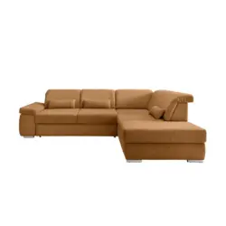 Ecksofa Inkl. Bettkasten Milian Currygelb,s: 297x250 Cm