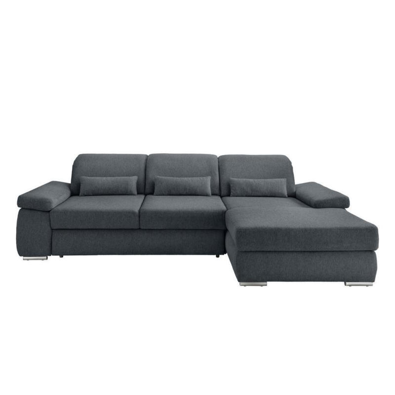 Ecksofa Inkl. Bettkasten Milian Anthrazit,s: 295x188 Cm