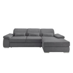 Ecksofa Inkl. Bettkasten Milian Graubraun,s: 295x188 Cm