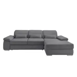 Ecksofa Milian Graubraun,s: 295x188 Cm