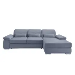 Ecksofa Inkl. Bettkasten Milian Hellblau,s:188x295cm