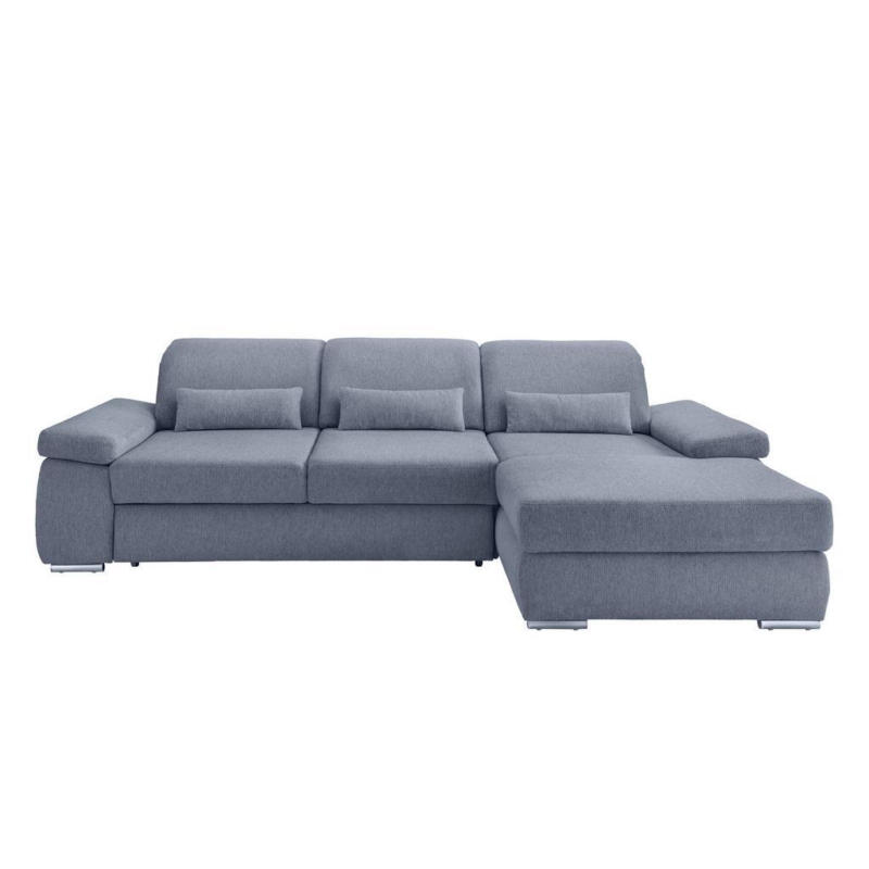 Ecksofa inkl. Bettkasten Milian Hellblau,s:188x295cm