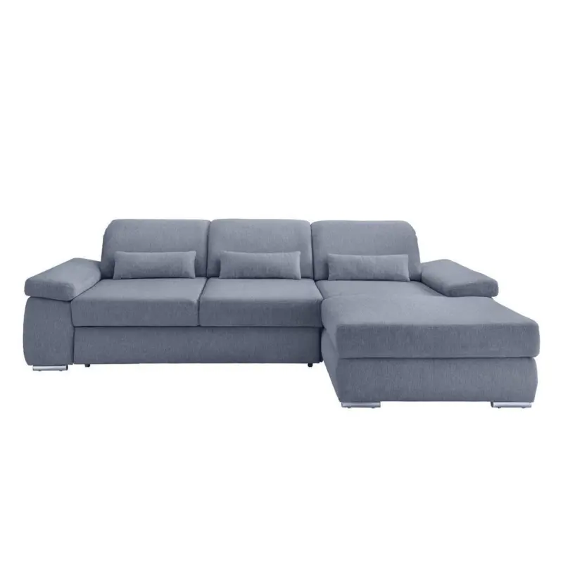Ecksofa Inkl. Bettkasten Milian Hellblau,s:188x295cm