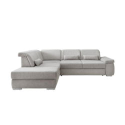 Ecksofa inkl. Bettkasten Milian Silber, S: 250x297 cm