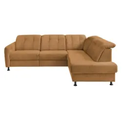 Ecksofa Minori Chenille Currygelb, S: Ca. 270x198 Cm