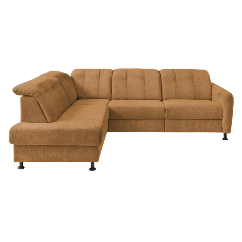 Ecksofa Minori Chenille Currygelb, S: Ca. 198x270 Cm
