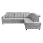 Möbelix Ecksofa Minori Chenille Silberfarben, S: 270x198 cm