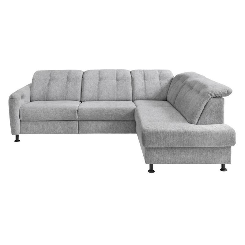 Ecksofa Minori Chenille Silberfarben, S: 270x198 Cm