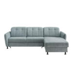 Möbelix Ecksofa Minori Chenille Mintgrün, S: 267x184 Cm