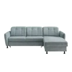 Ecksofa Minori Chenille Mintgrün, S: 267x184 Cm
