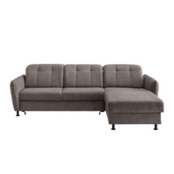 Ecksofa Minori Chenille Graubraun, S: 267x184 cm