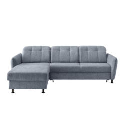 Ecksofa Minori Chenille Hellblau, S: 184x267 Cm