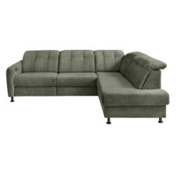 Ecksofa Minori Chenille Dunkelgrün, S: 270x198 Cm