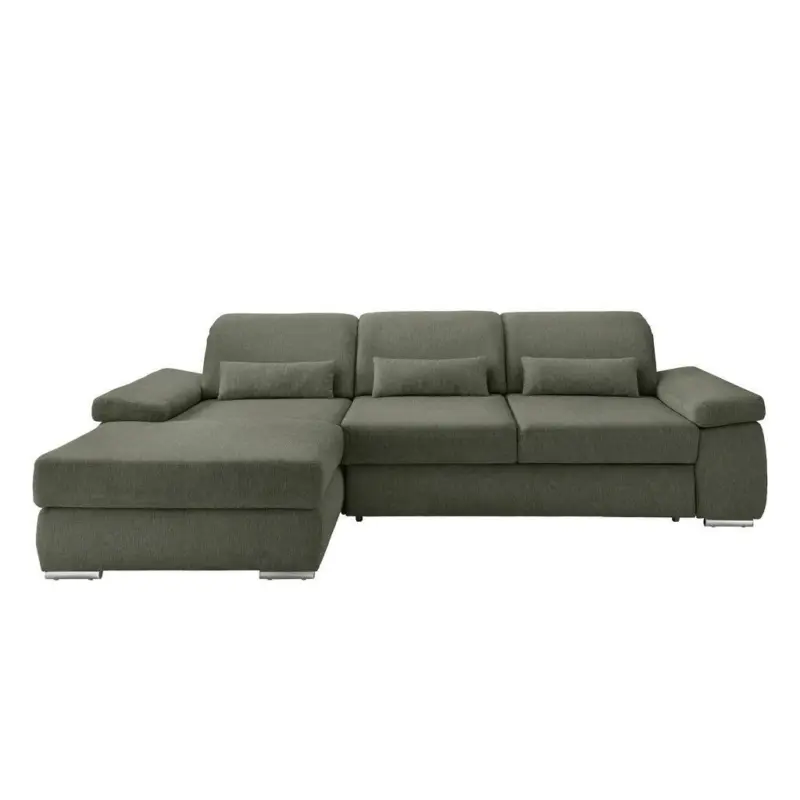 Ecksofa Inkl. Bettkasten Milian Dunkelgrün,s:188x295 Cm