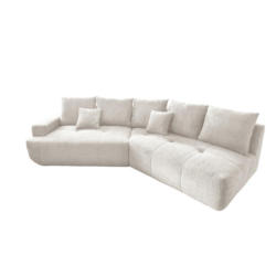 Big Sofa Fertilia Bouclé Weiß, B: 323 cm