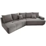 Möbelix Big Sofa Fertilia Bouclé Anthrazit, B: 323 Cm