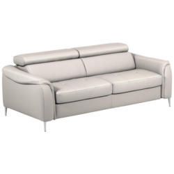 Schlafsofa Pafos Grau Lederlook, Rindsleder B: 203cm