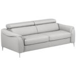 Möbelix Schlafsofa Pafos Platinfarbe Lederlook, Rindsleder B: 203cm