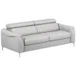 Möbelix Schlafsofa Pafos Platinfarbe Lederlook, Rindsleder B: 203cm