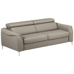 Schlafsofa Pafos Schlammfarben Lederlook, Rindsleder B: 203cm