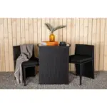 M&ouml;belix Balkonm&ouml;bel Set Savanna Metall/Kunststoff mit Kissen