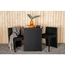 Balkonm&ouml;bel Set Savanna Metall/Kunststoff mit Kissen