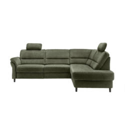 Ecksofa Cavoli Olivgrün Relaxfunktion S: 266x190 Cm