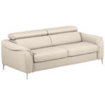 Möbelix Schlafsofa Pafos Beige Lederlook, Rindsleder B: 203cm