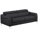 Möbelix Schlafsofa Pafos Schwarz Lederlook, Rindsleder B: 203cm