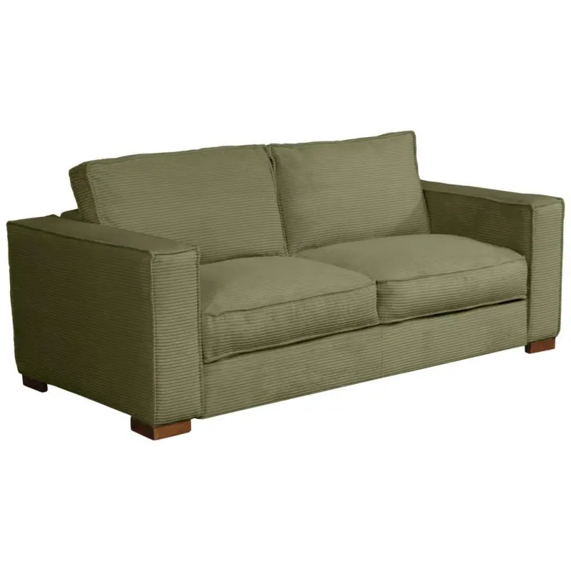Schlafsofa Texas Grün Cord, B: 203 cm