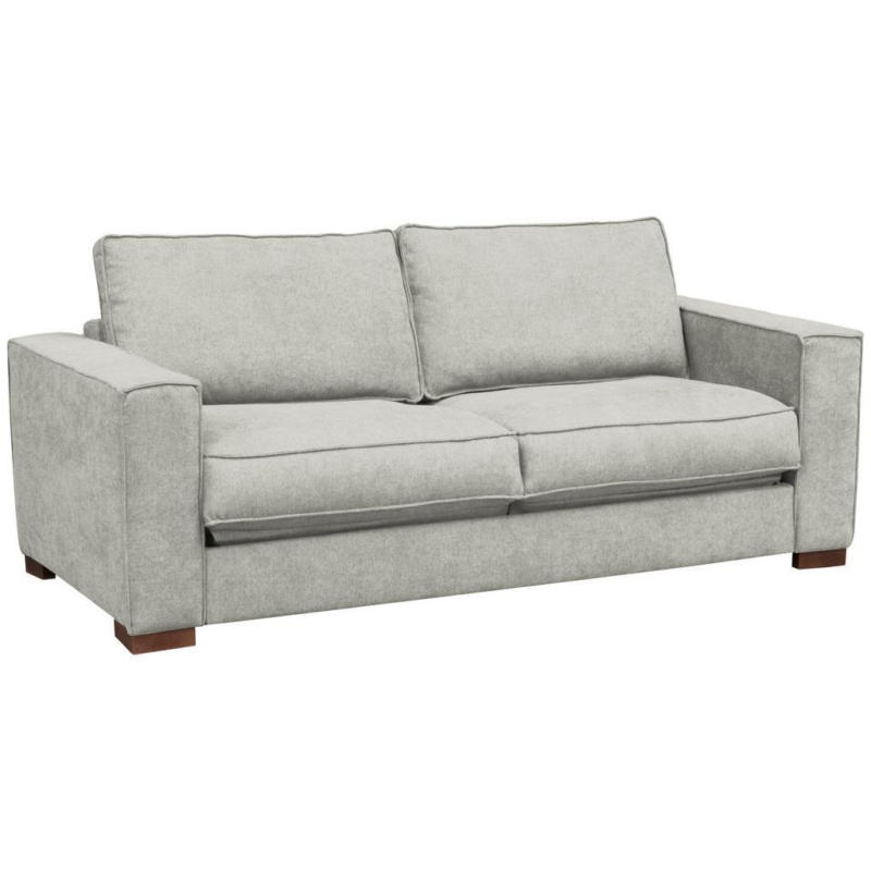 Schlafsofa Texas Hellgrau Webstoff, B: 203 cm