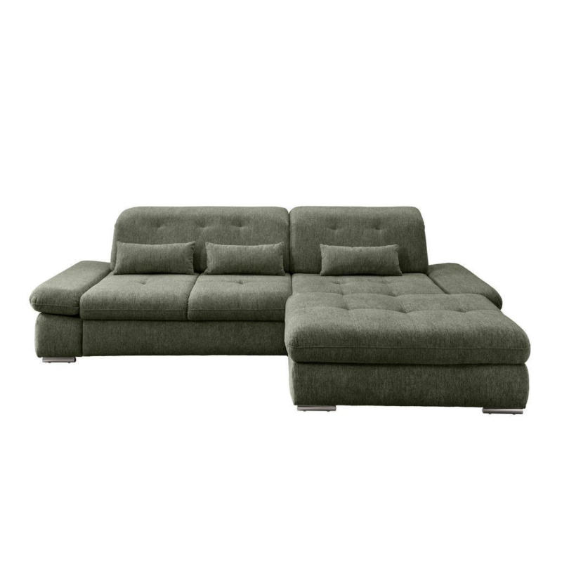 Ecksofa mit Liegefunktion Dalida Dunkelgrün,s:300x196 cm