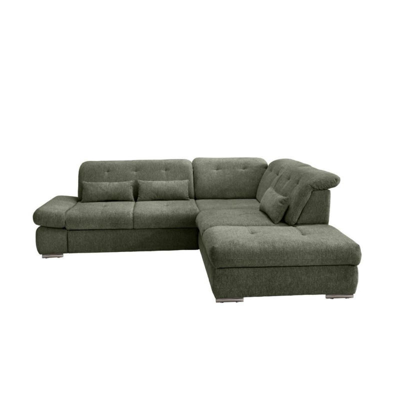 Ecksofa Mit Schlaffunktion Dalida Dunkelgrün,s:280x254 Cm