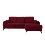 Möbelix Ecksofa mit USB-Anschluss Sano, Bordeaux, S: 258x180 cm