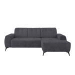 Möbelix Ecksofa mit USB Anschluss Sano, Anthrazit, S: 258x180 cm