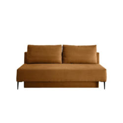 Schlafsofa Petri Goldfarben Cord, Rücken Echt B: 198 cm