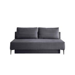 Schlafsofa Petri Grau Cord, Rücken Echt B: 198 cm