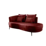 M&ouml;belix Ottomane Pistaccio Koralle Velours, R&uuml;cken Echt B: 211 Cm