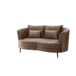 Möbelix 2-sitzer-sofa Hellbraun Velours, Rücken Echt B: 179 Cm