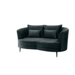 Möbelix 2-sitzer-sofa Blau Velours, Rücken Echt B: 179 Cm